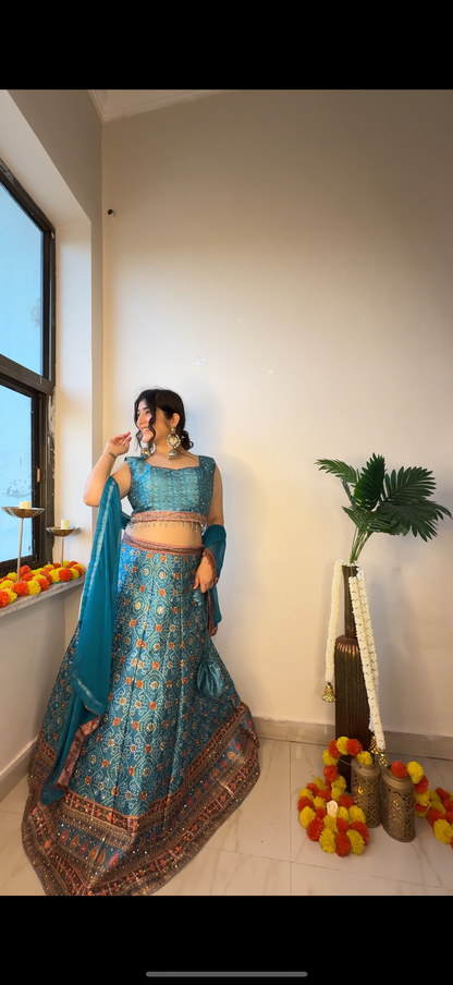 BB silk lehenga