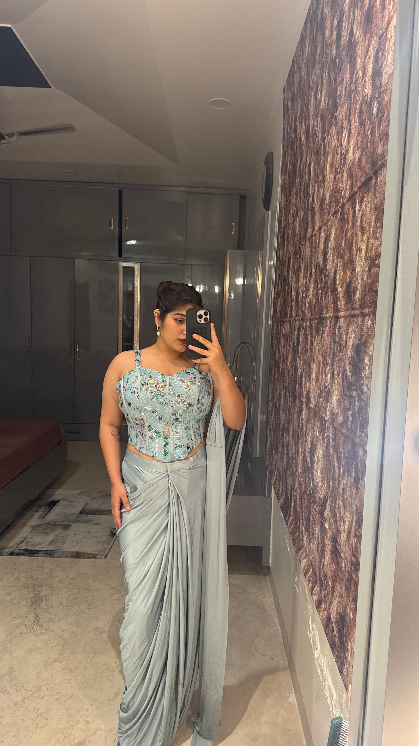 Naina saree ( mint green)