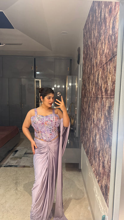 Naina saree Lavander