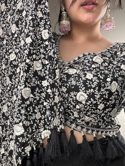 Thread work long sleeves