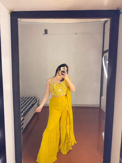 Predrape sharara set