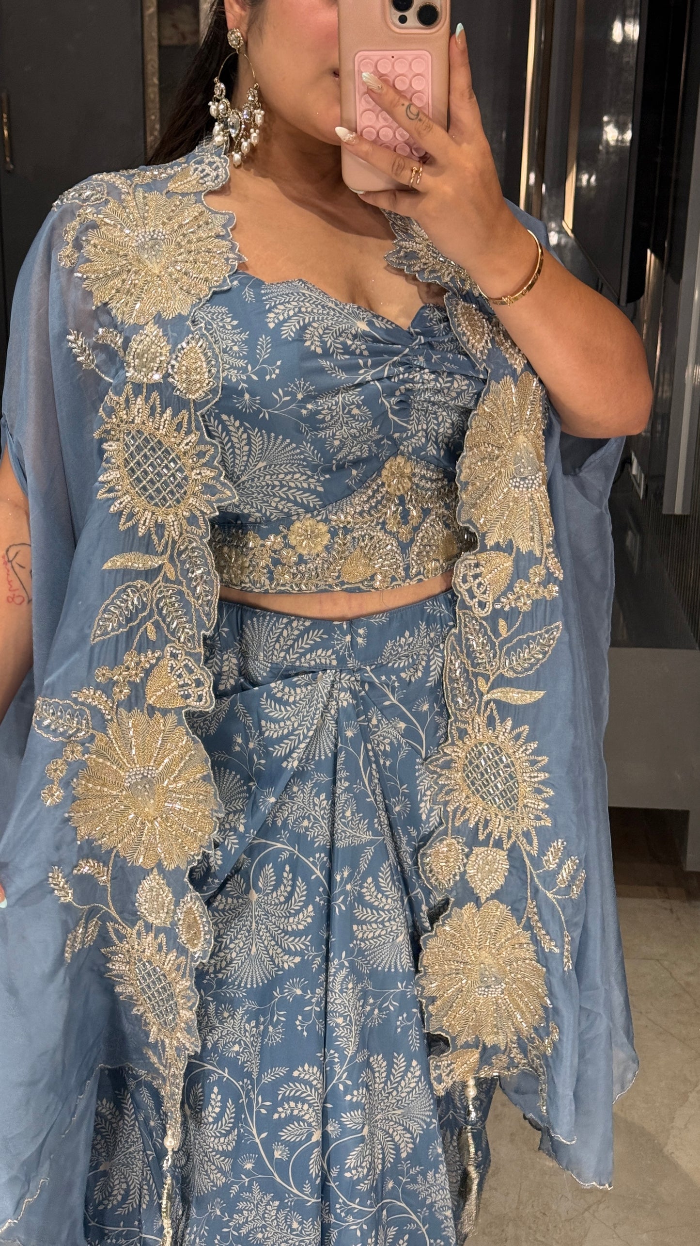 Printed shrug set