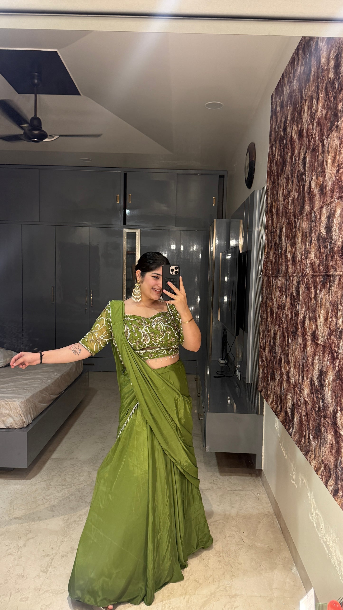 Chandani saree green