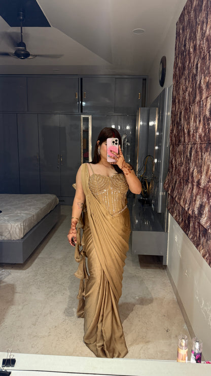 Premium corset saree