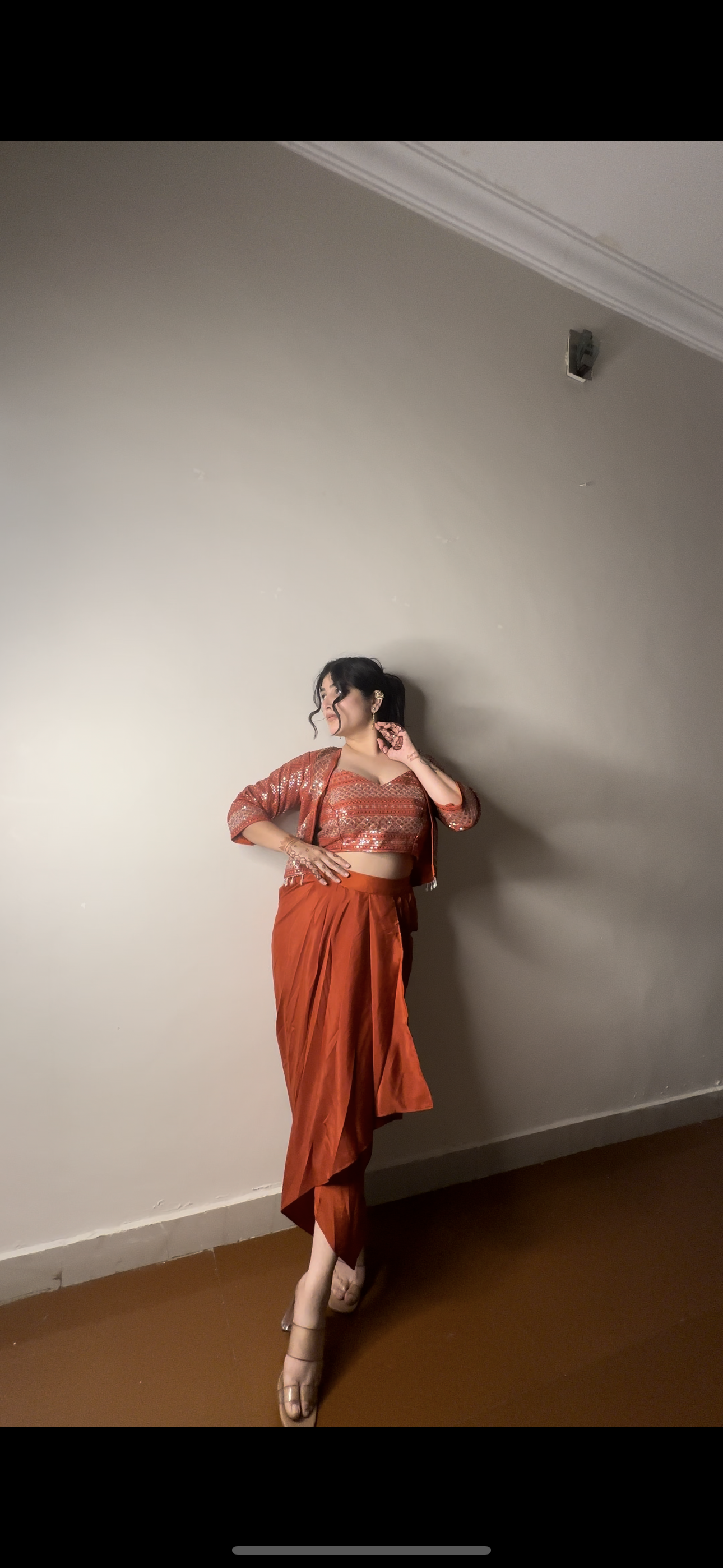 Sequin short jacket set