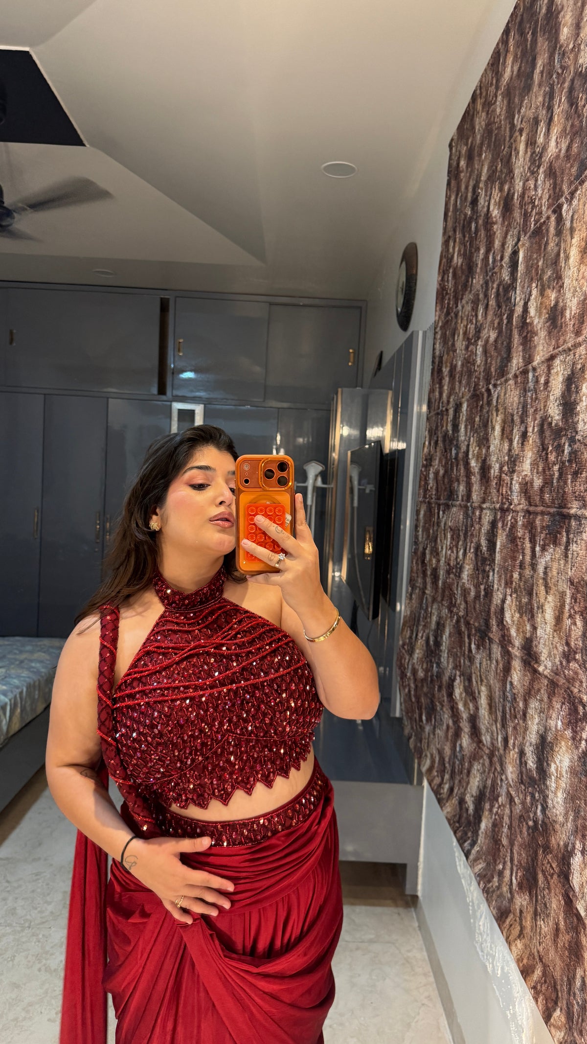 Red Bomb halter neck