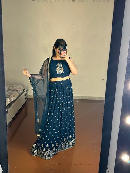 Short jacket lehenga