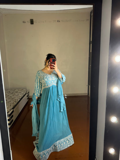 Mirror work gown