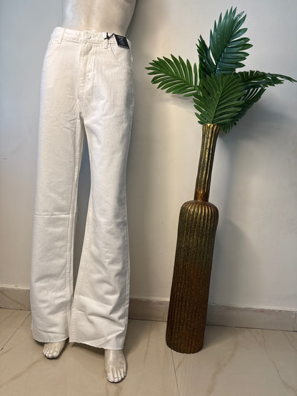 Long white wideleg 585