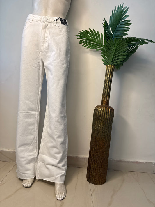 Long white wideleg 585