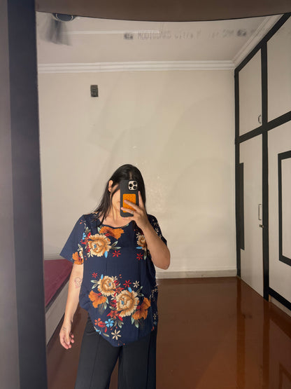 Printed top plus size