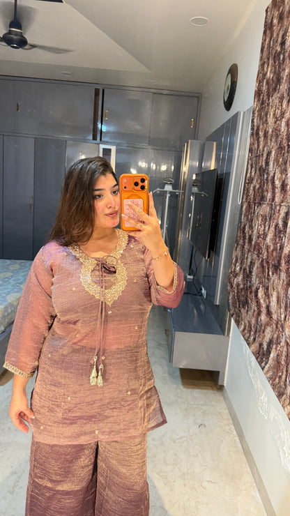 Zari circle neck set