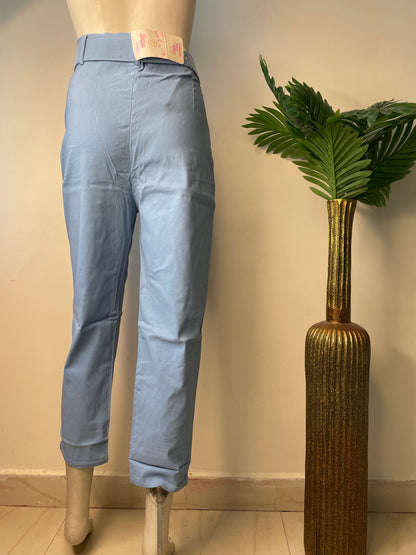 Ankle length pant with belt(skin fit)