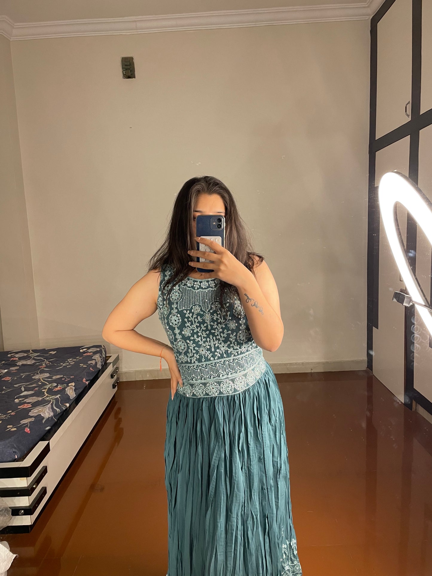 Mirror work gown
