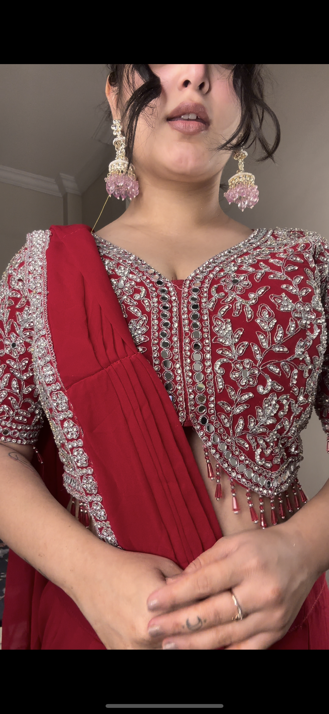 Predrape mirror work