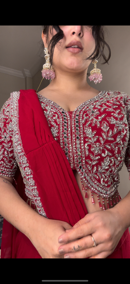 Predrape mirror work