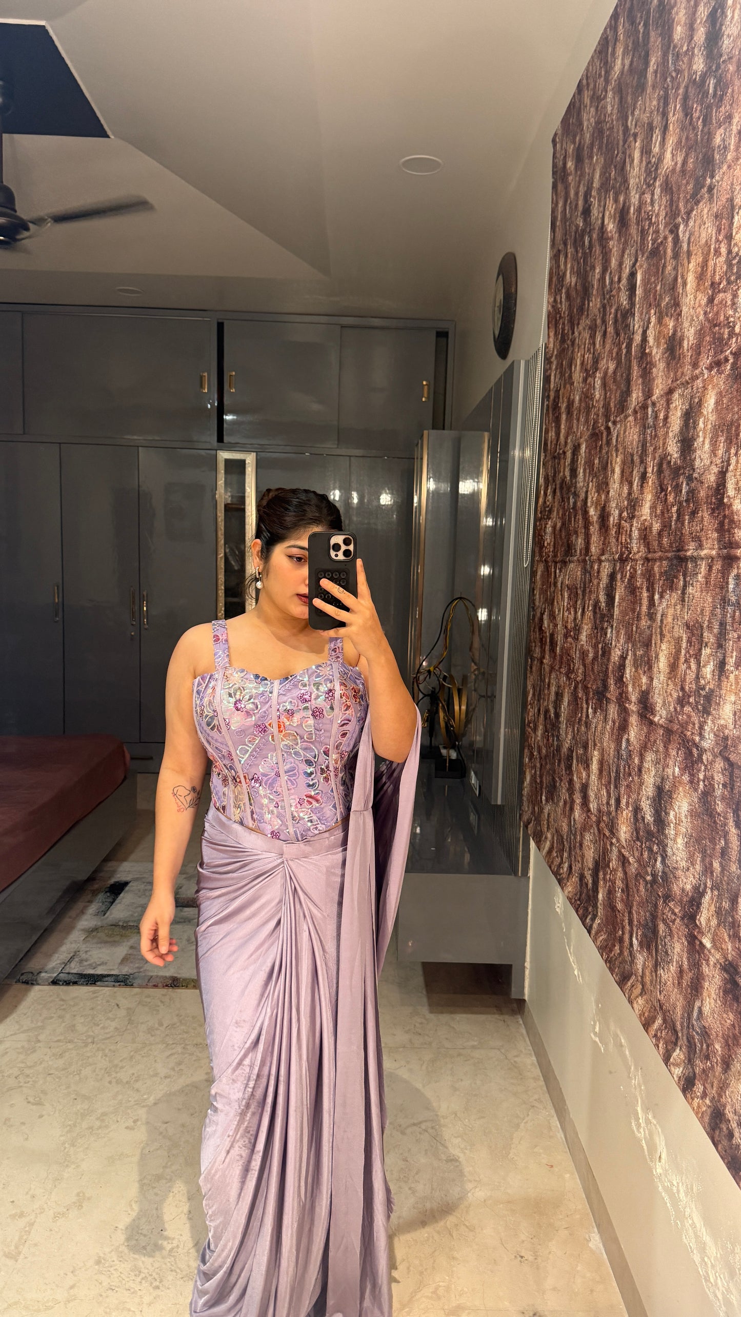 Naina saree Lavander