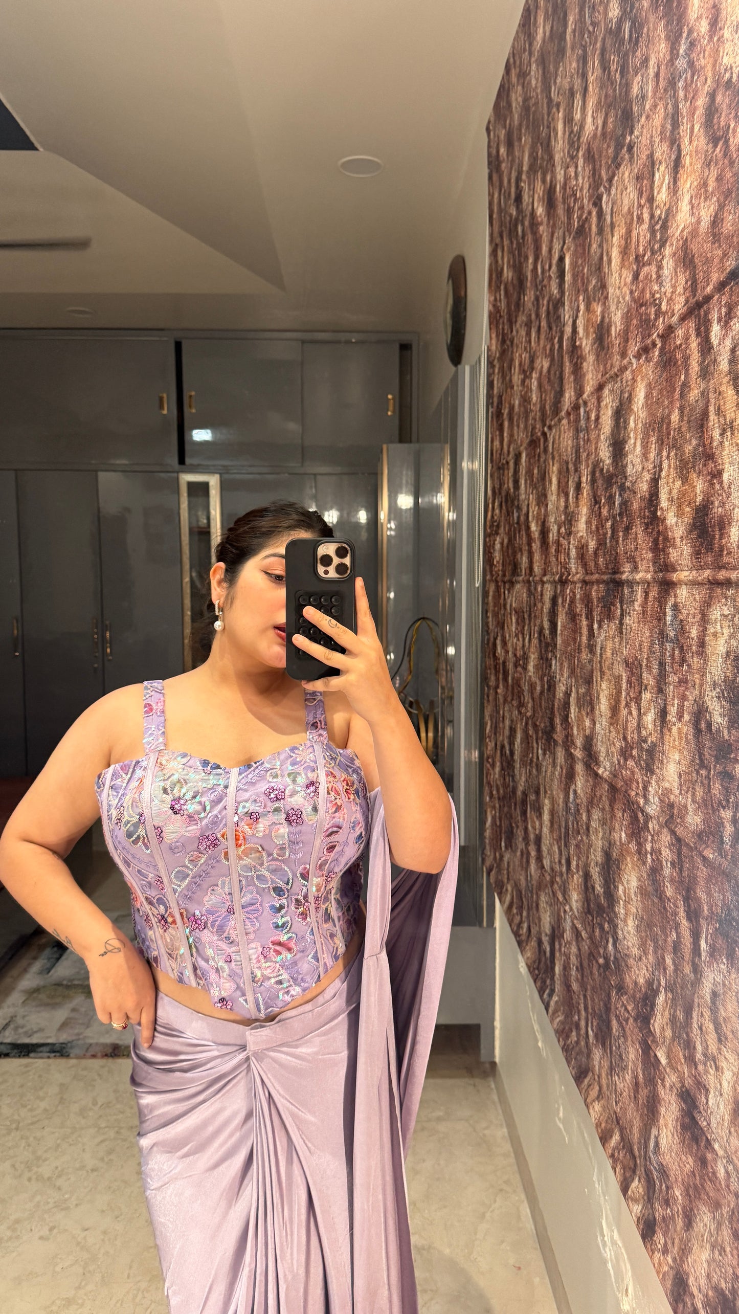 Naina saree Lavander