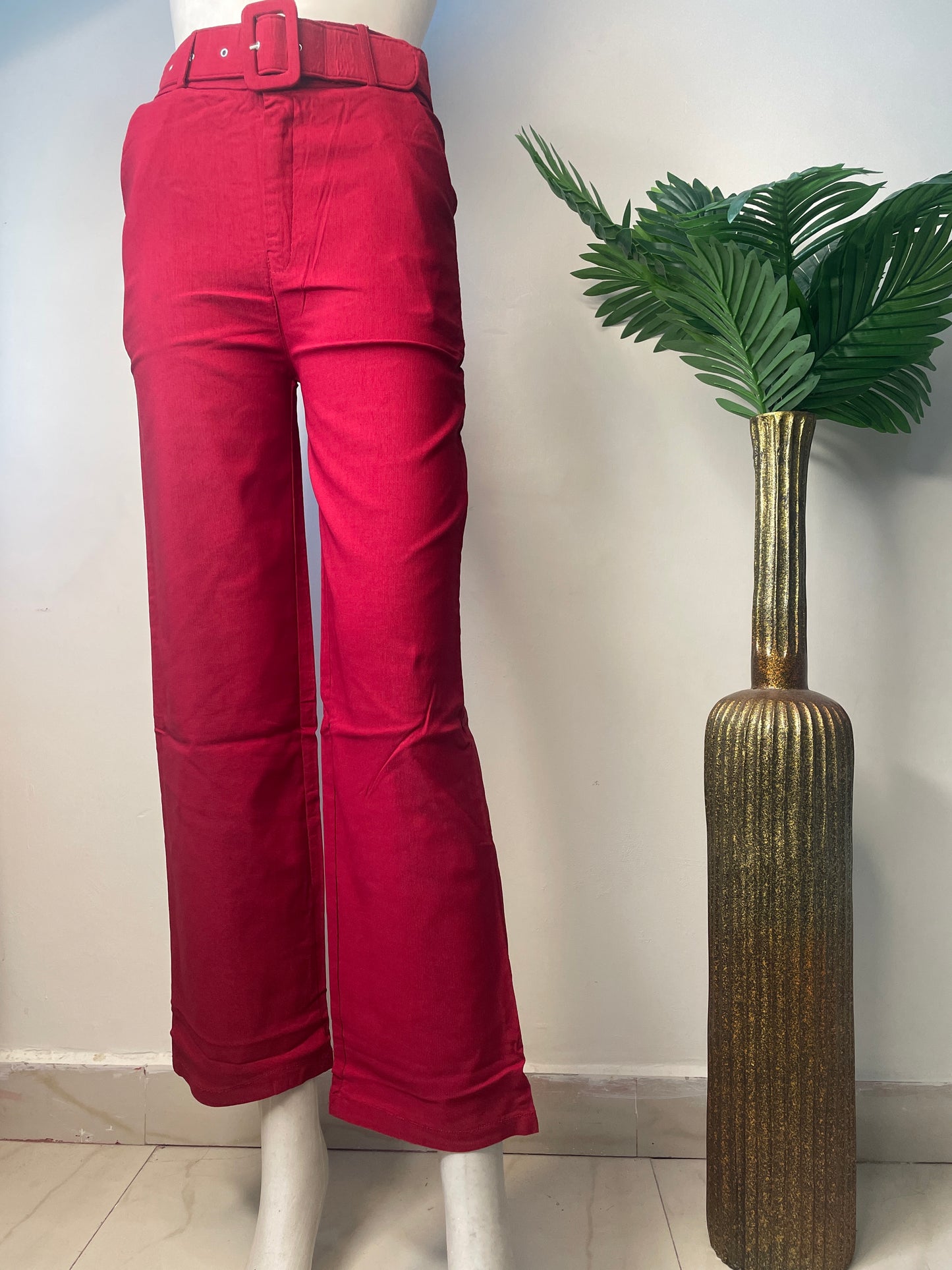 Ankle length pant with belt(straight fit)