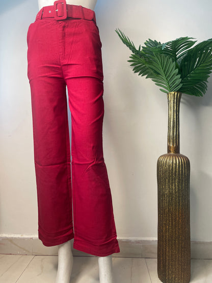 Ankle length pant with belt(straight fit)