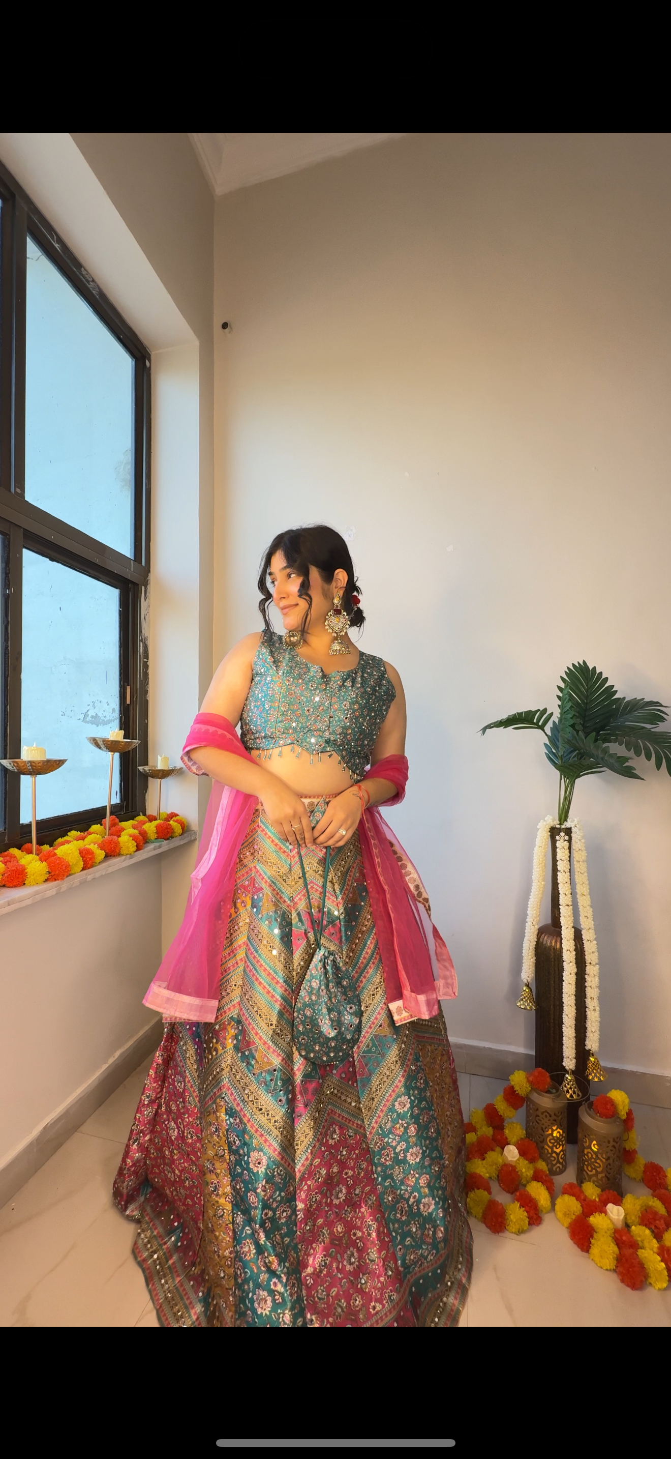 Multi Lehenga bb silk