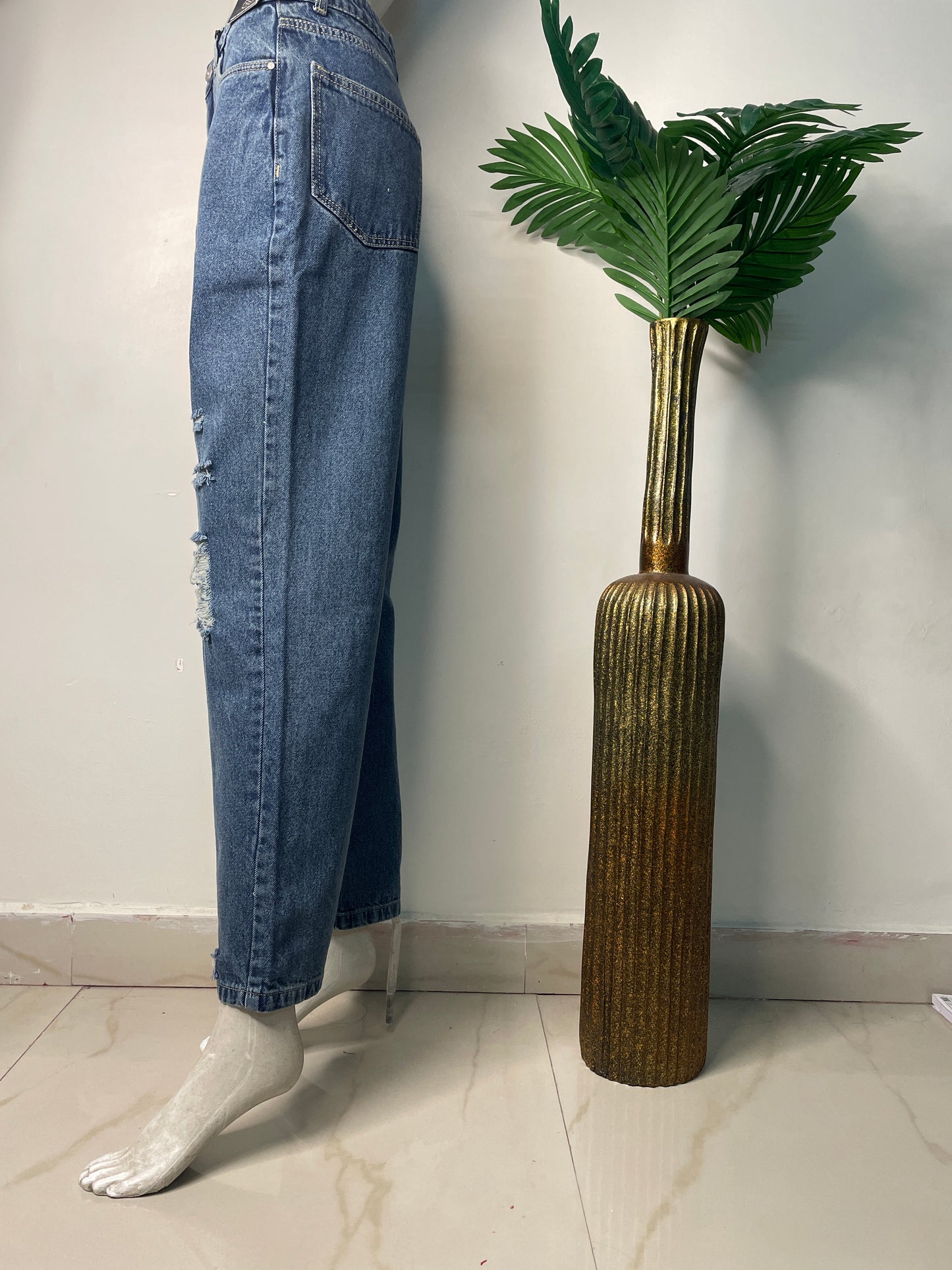 Rugged blue straight fit denim (1071)