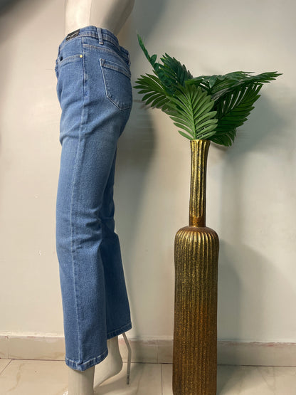 Bell bottom denim(8017)stone