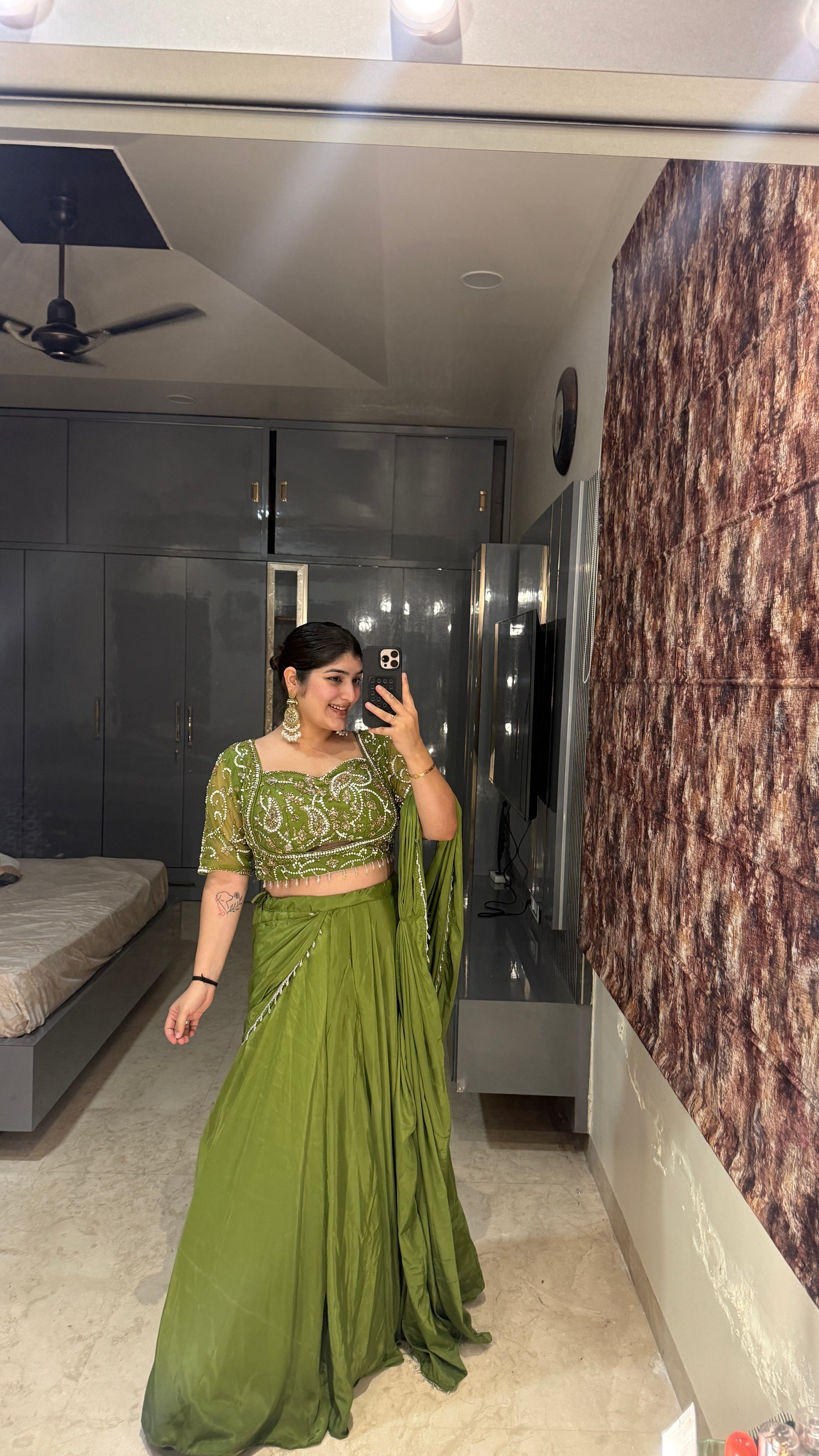 Chandani saree green