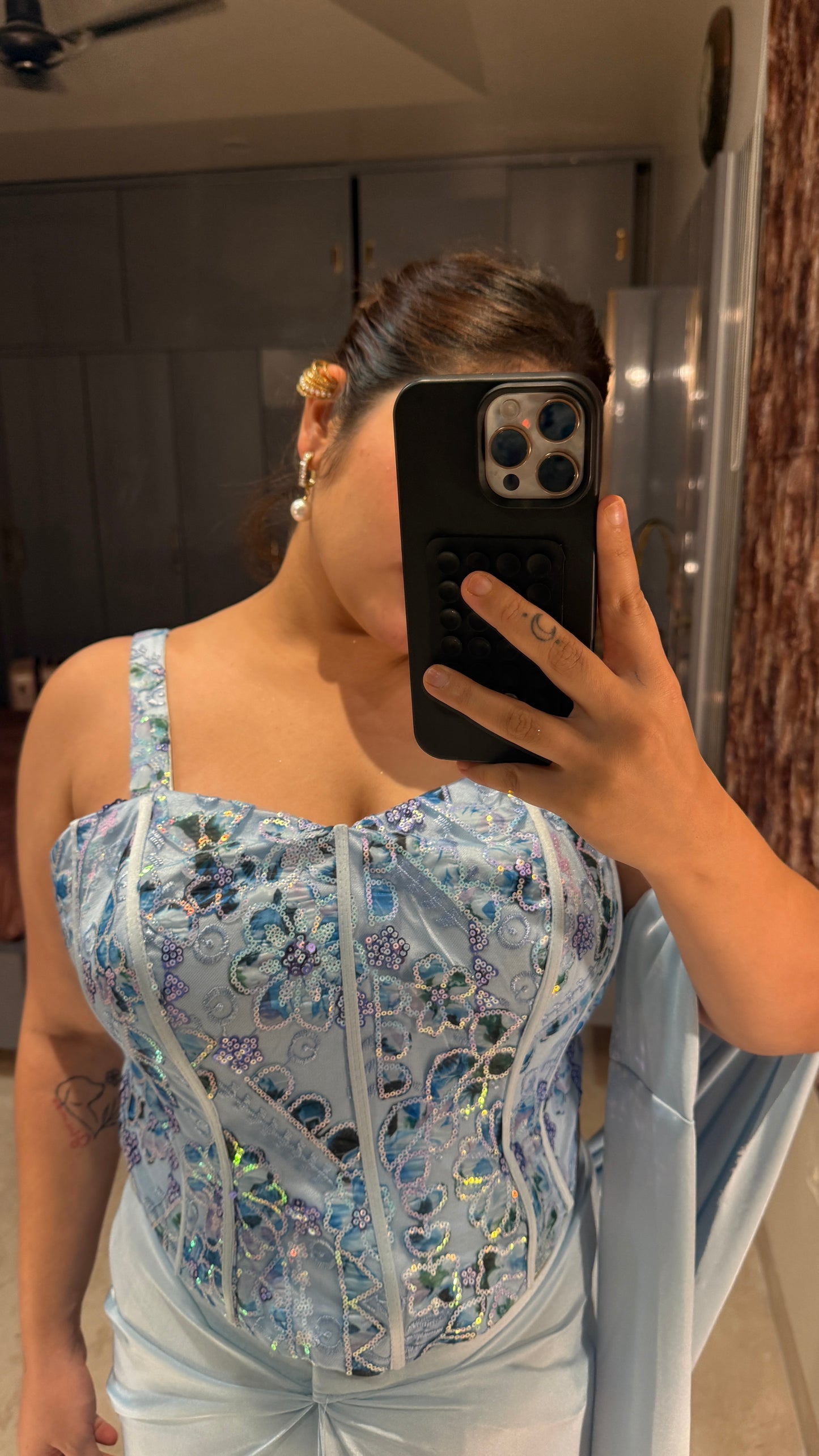 Naina saree blue