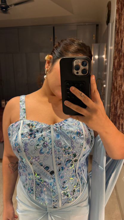 Naina saree blue