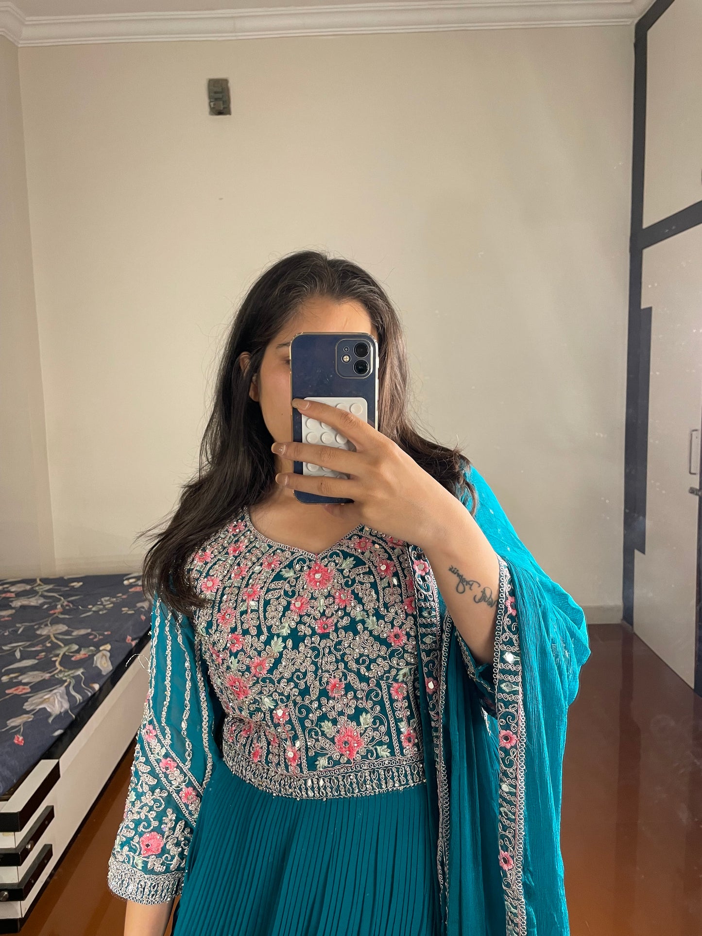 Gown with dupatta