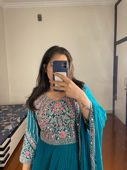 Gown with dupatta