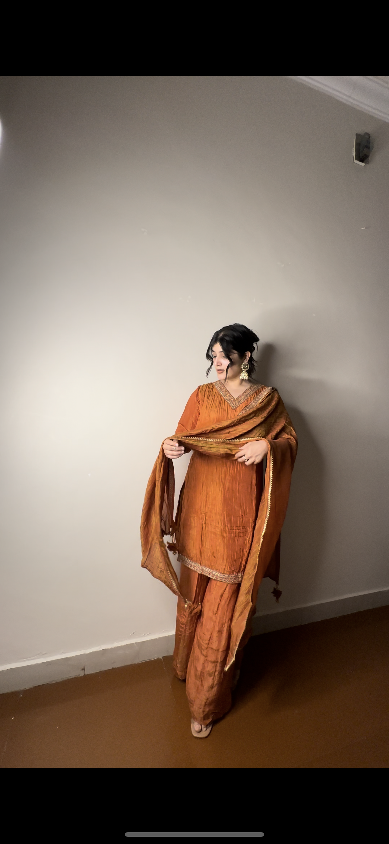 Crushed rust orange set