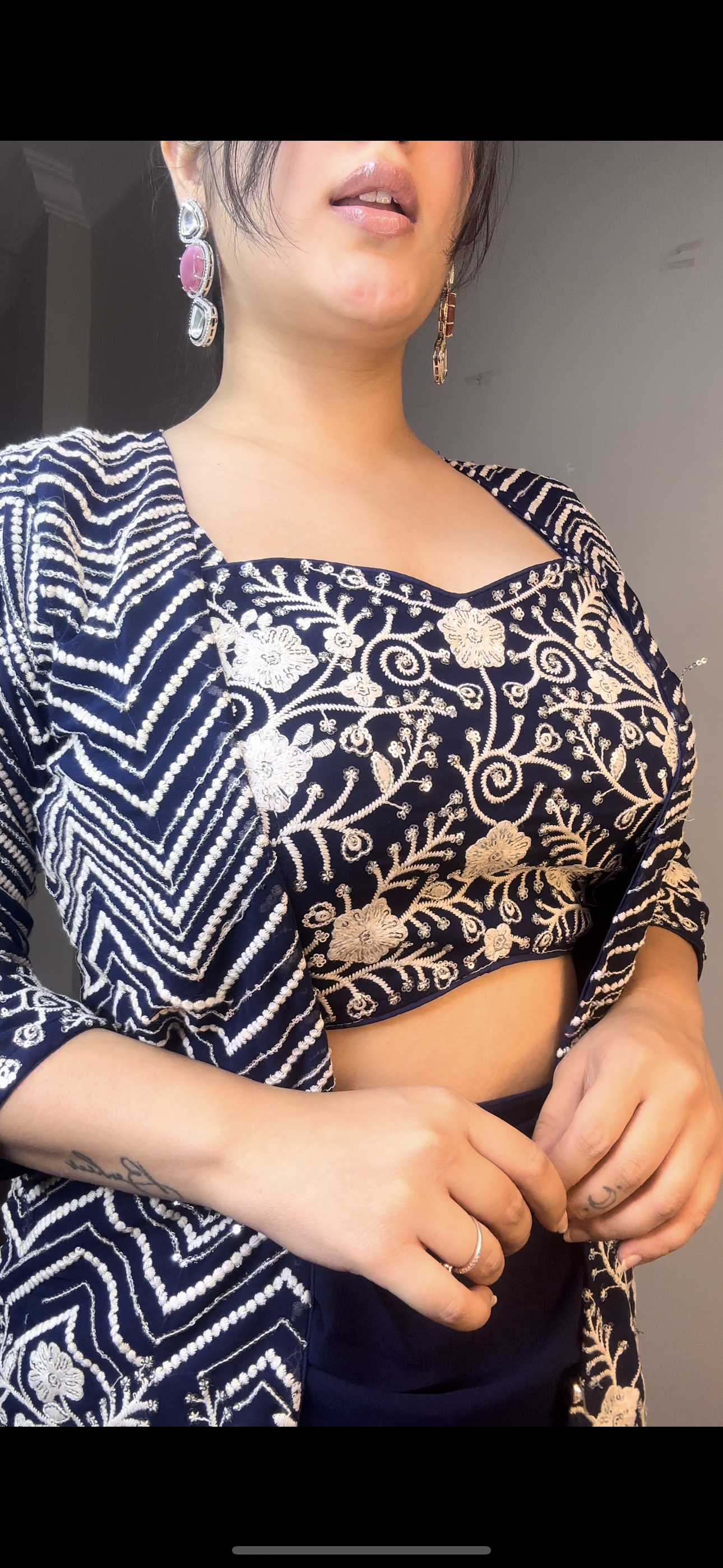 Fully embroided 3 piece set