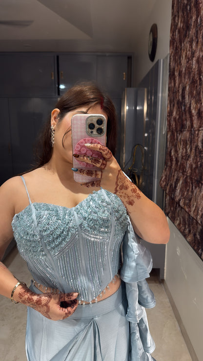 Premium corset saree