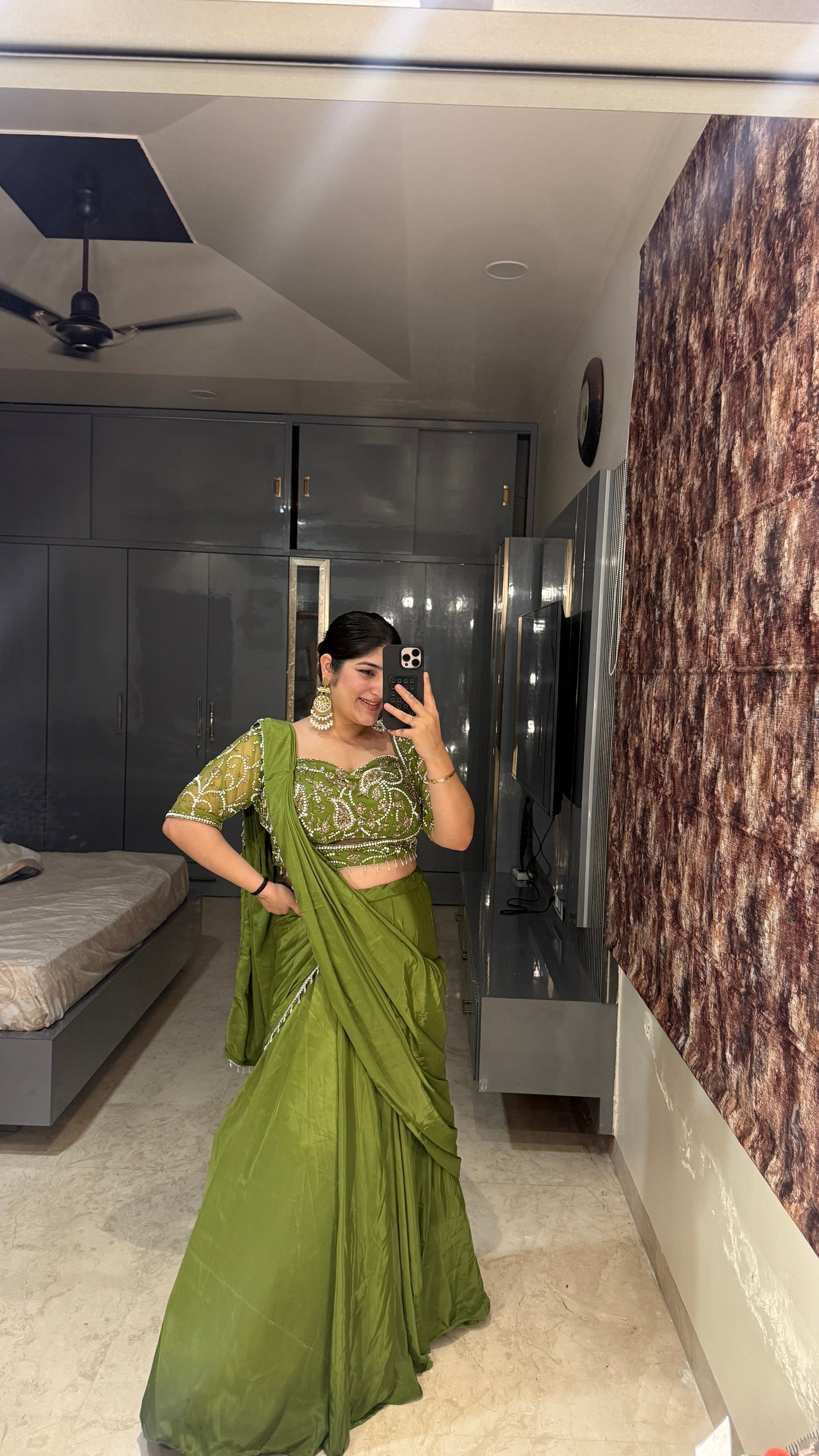 Chandani saree green