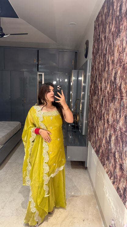 Zimi plazo set(haldi yellow)
