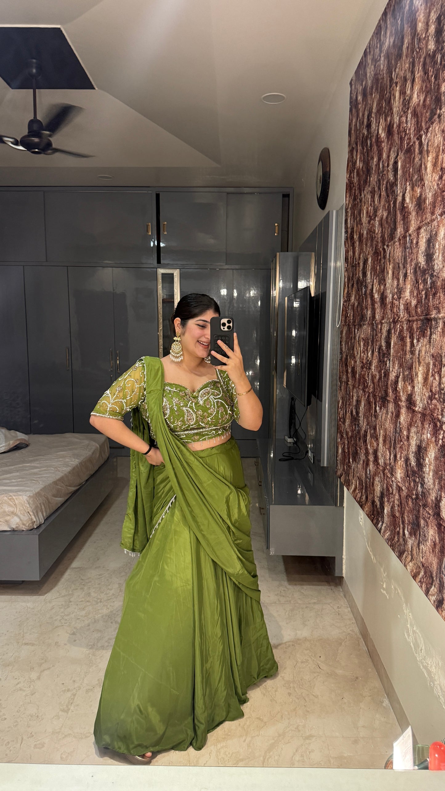 Chandani saree green