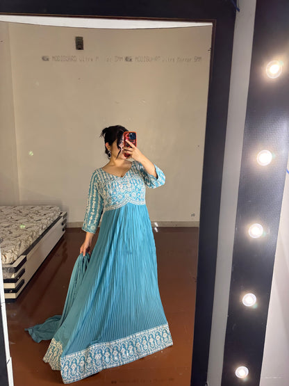 Mirror work gown