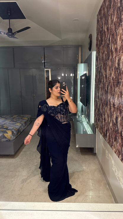 Sparkly saree(blue)