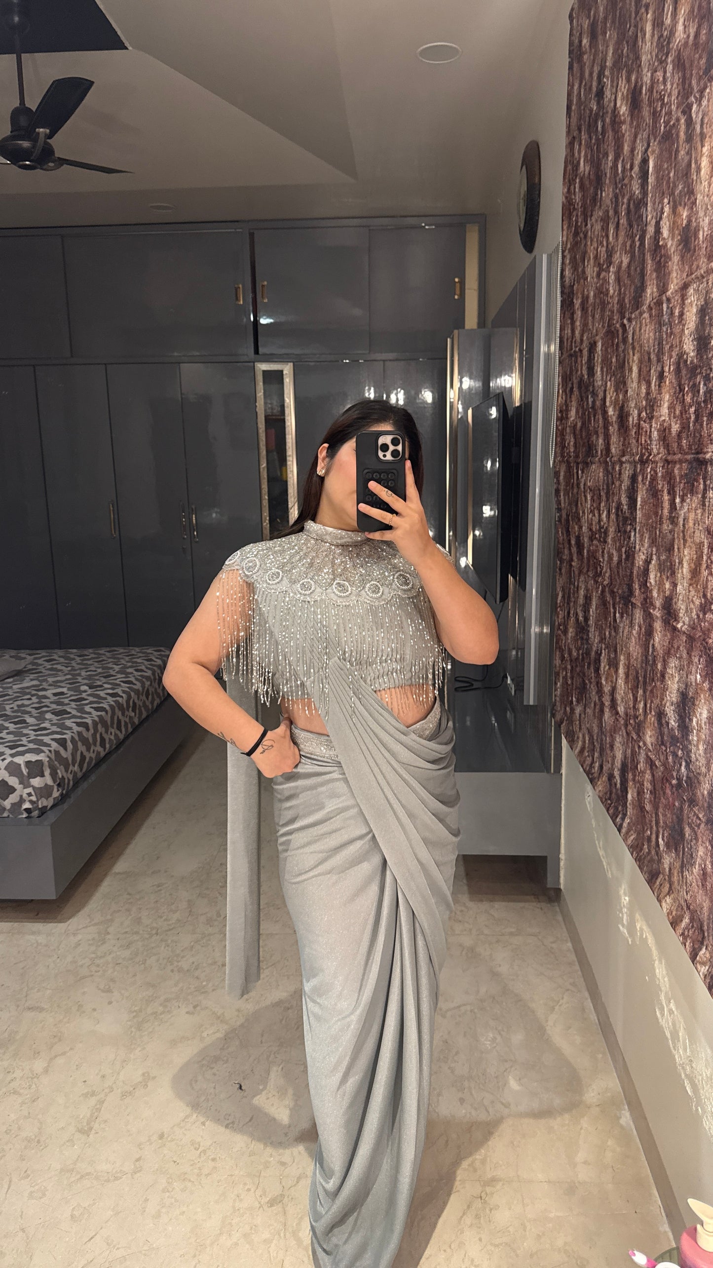 Fringes saree