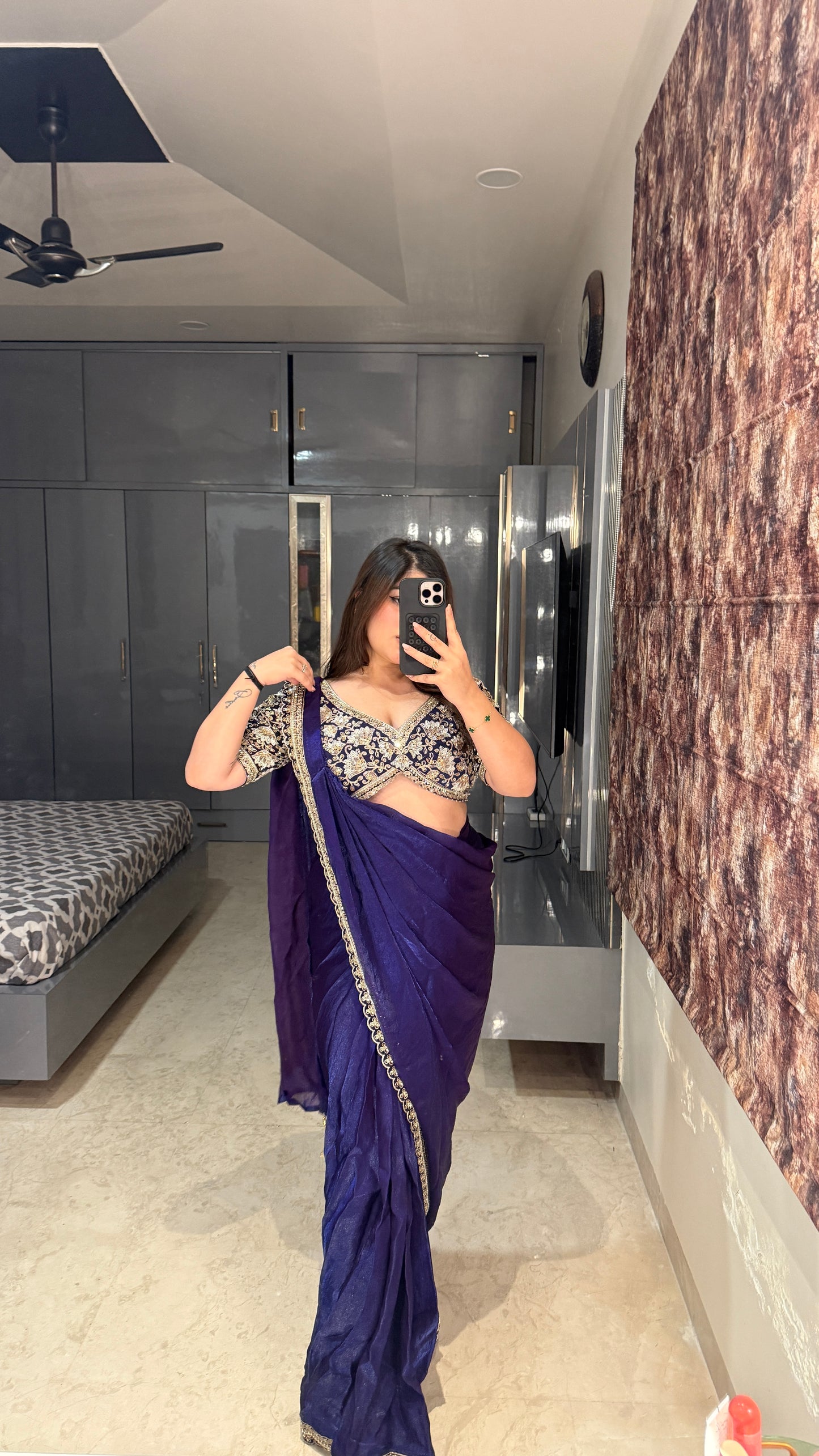Dil Aagya saree 2.0 Purple