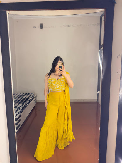 Predrape sharara set