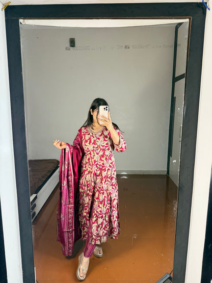 Flower suit set muslin