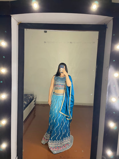 Lehenga with belt