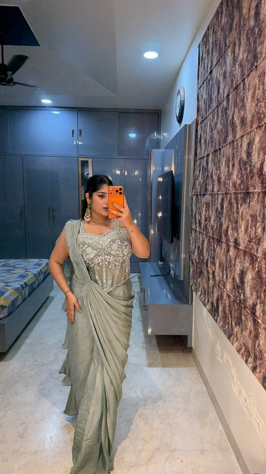 Corset saree