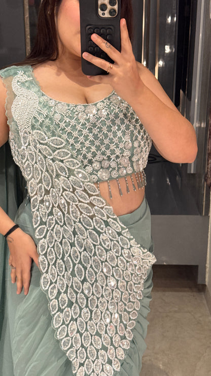 Heavy pallu saree