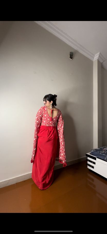 Thread work long sleeves