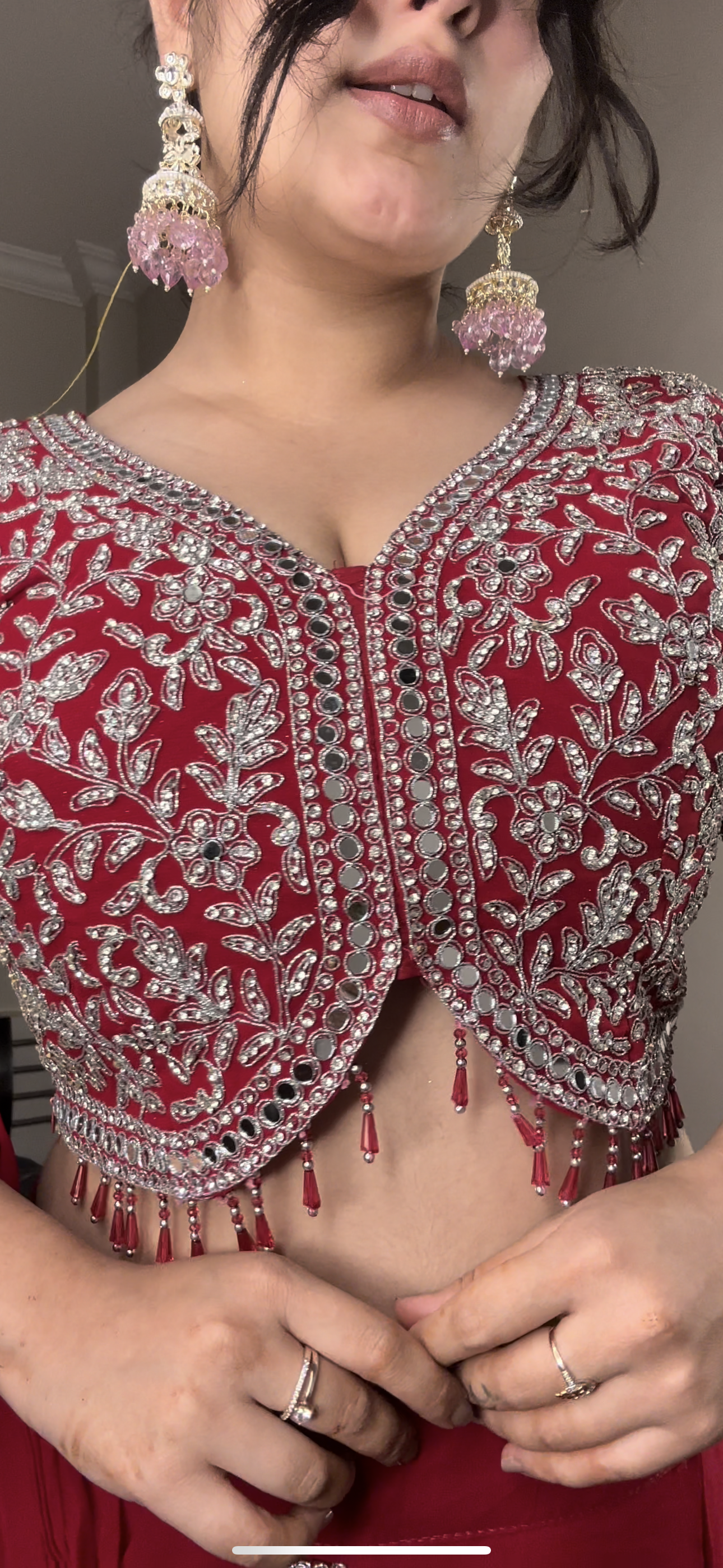 Predrape mirror work