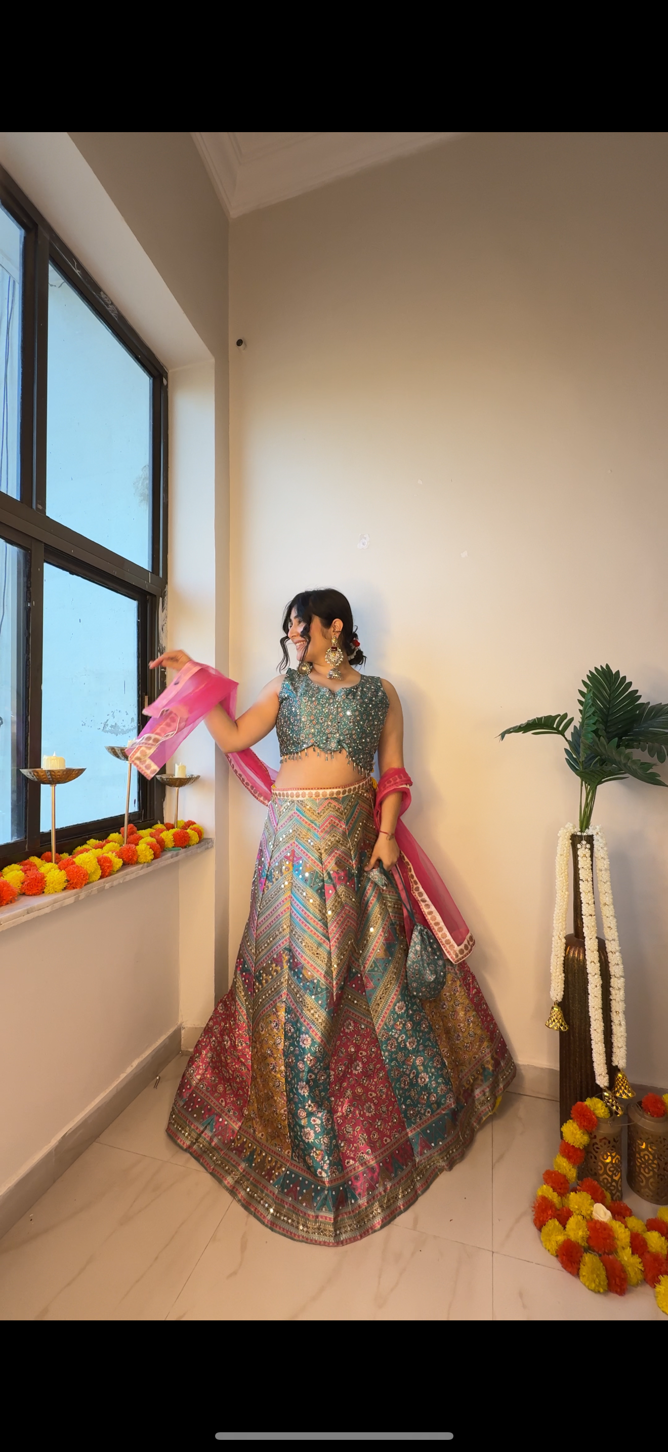 Multi Lehenga bb silk